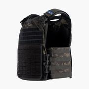 Premier Body Armor Core Plate Carrier with Level IIIA Cummerbund Ballistic Soft Armor Plate (Hard Plates Sold Separate) Multicam Black